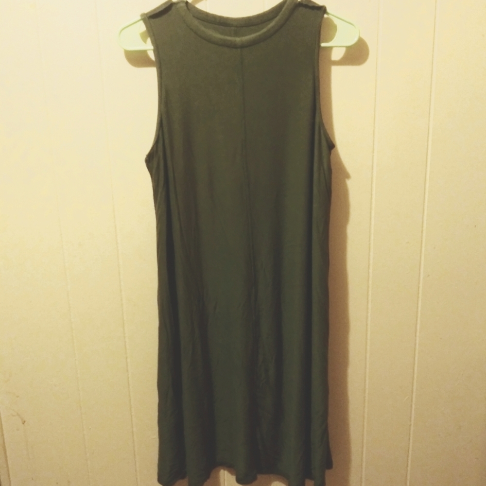 Time and Tru forrest green sleeveless dress. Size med